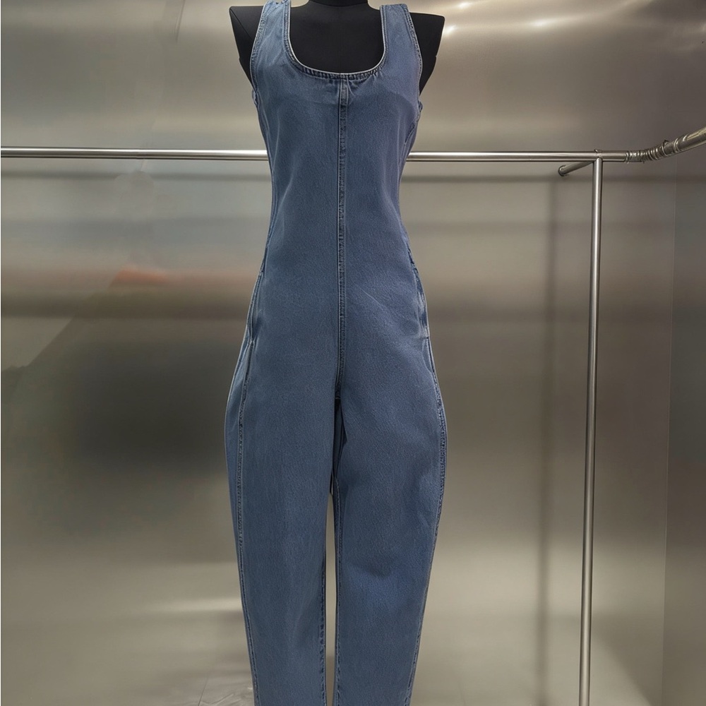 Alaia Women's Denim Blue Overalls